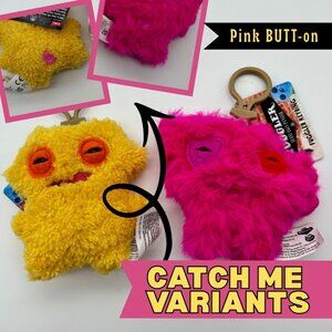 CATCH ME Fuggler SIR NUBBYNUTS & CARDIAC CREEPER Plush Clip *Pink Button Variant